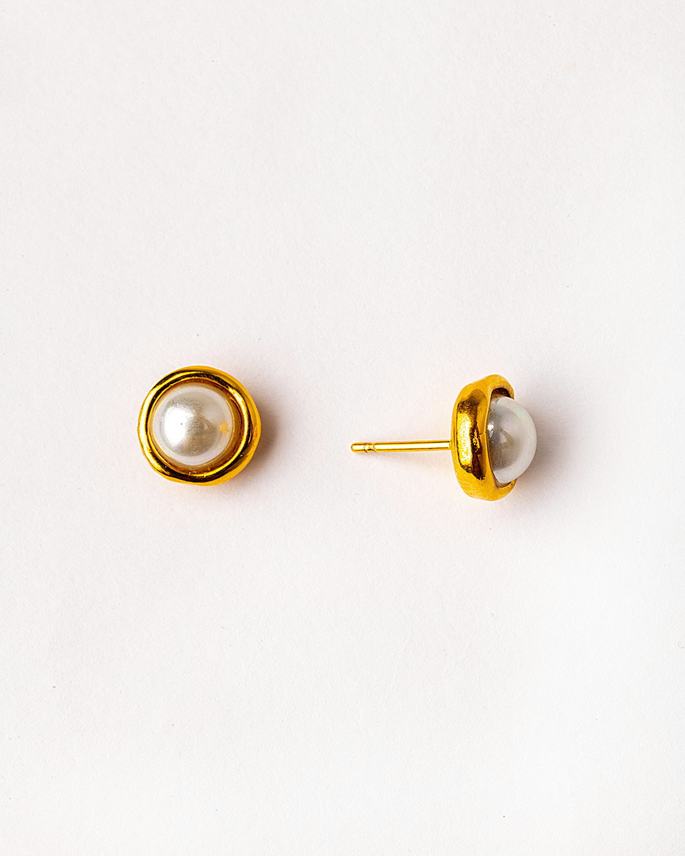 Gold plated earrings Mallorca pearls