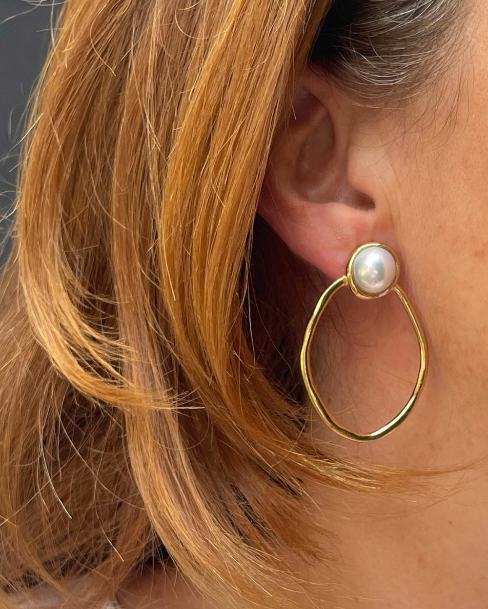 Earrings with Mallorca pearl